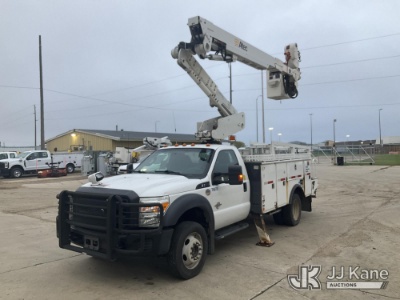 (Huron, SD) Altec AT40-MH, Articulating & Telescopic Material Handling Bucket Truck mounted behind c