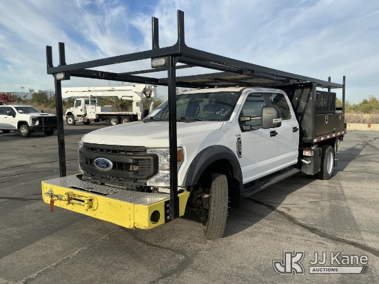 (Salt Lake City, UT) 2022 Ford F450 4x4 Flatbed/Service Truck Runs & Moves