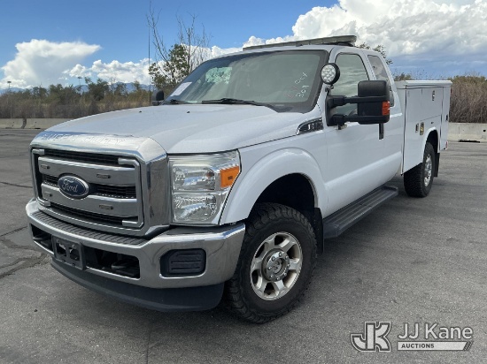 (Salt Lake City, UT) 2016 Ford F350 4x4 Extended-Cab Service Truck Runs & Moves) (Dash Warning Indic