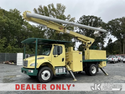 (China Grove, NC) Altec LR760, Over-Center Bucket Truck rear mounted on 2018 Freightliner M2 Flatbed