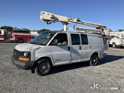 (China Grove, NC) Duralift DVS29, Telescopic Non-Insulated Bucket Van mounted behind cab on 2006 Che