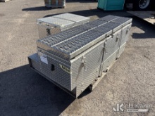 (Superior, WI) Aluminum tread plate boxes. (1) top opening 72 in long, 20 in deep, overall height 18