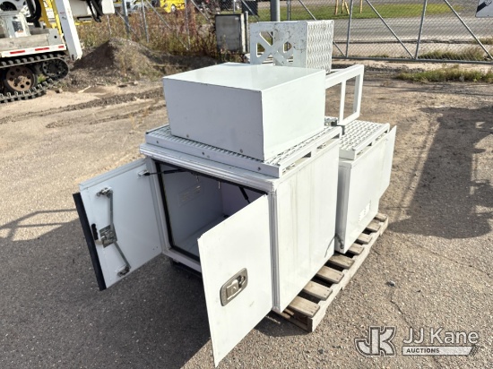 (Superior, WI) (1) White Painted Aluminum box with grip strut top 36 in wide, 24 in deep, 30 in tall