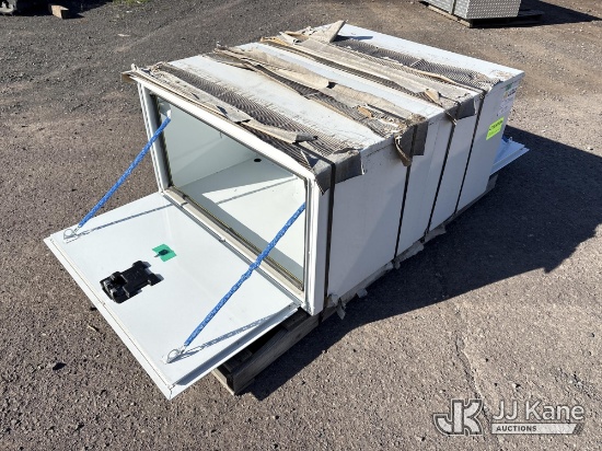 (Superior, WI) (2) white painted aluminum boxes, 42 in wide, 24 in deep, 24 in tall (1653138 )