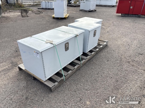 (Superior, WI) Aluminum boxes with led strip lights. (1) 48in wide, 24 in deep, 24 in tall. (2) 24 i