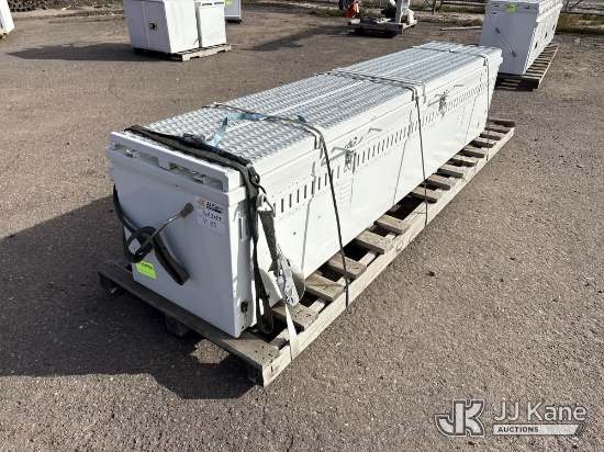 (Superior, WI) (1) white painted aluminum box with grip strut top, 126 in long, overall height 27.5