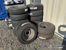 (Shrewsbury, MA) Lot of Assorted Truck & Trailer Tires on Steel Rims (1652713 )