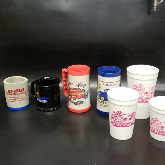 Collection of Car Related Cups, Mugs, Coozie