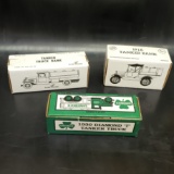 Ertl Die Cast Car Banks - Tanker Truck, Shamrock, Red Crown