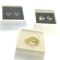 2 x Matched Pair Yellow Labradorite 8x8mm 3.1ct + 18x13mm 8.75ct Gemstones