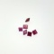6 Square Ruby Gemstones 3mm 1.2ct