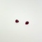 Pair of Pear Cut Ruby Gemstones .58ct