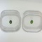 2 x Oval Cut Emeralds Gemstones