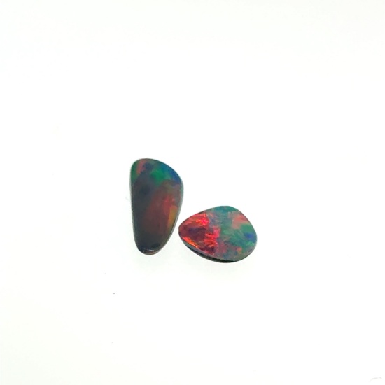 Pair of Black Oval Tablets 2.05ct