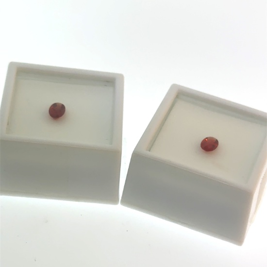 2 x Oval Cut Red Labradorite Gemstones 7x5mm .45ct