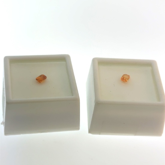 2 x Spessarite Garnet Gemstones .55ct