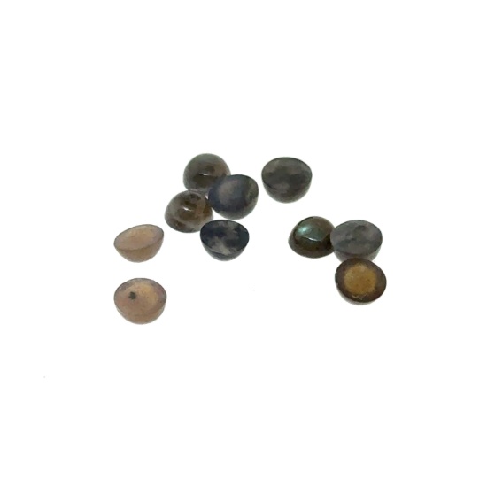10 x Labradorite Cabochon 4mm 2.7ct