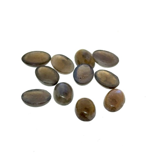 11 Labradorite Cabochon Gemstones 6.65ct 6.7x4.6mm