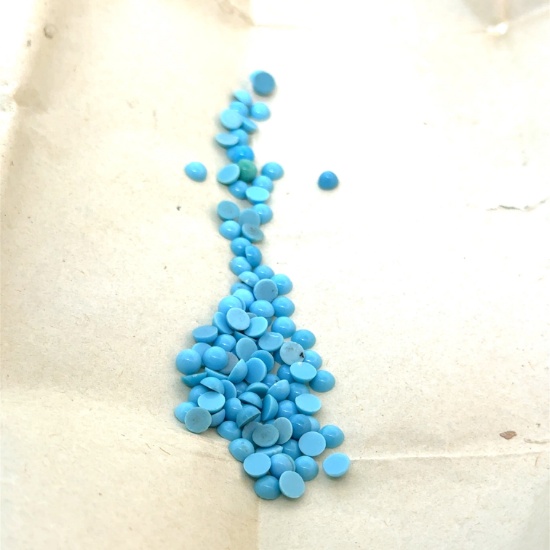 Large Lot Turquoise Half Spheres 2.5mm