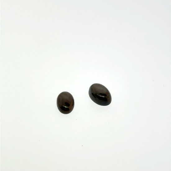 Pair of Black Sapphire Cabochon 1.4ct