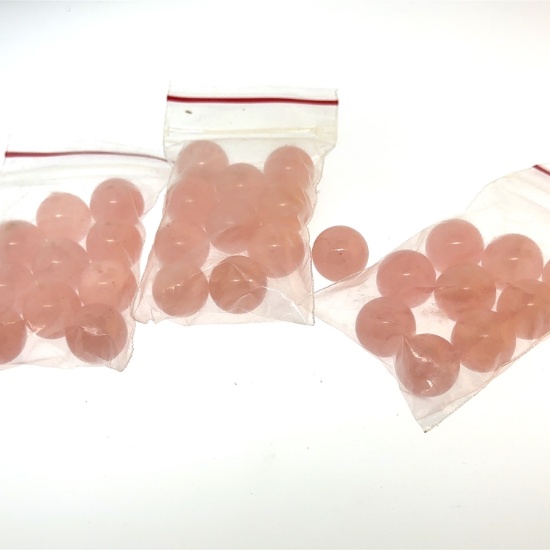 30 x 15mm Rose Quartz Spheres
