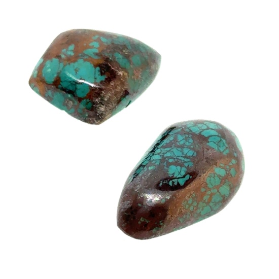 2 x Turquoise Pieces 49.9ct
