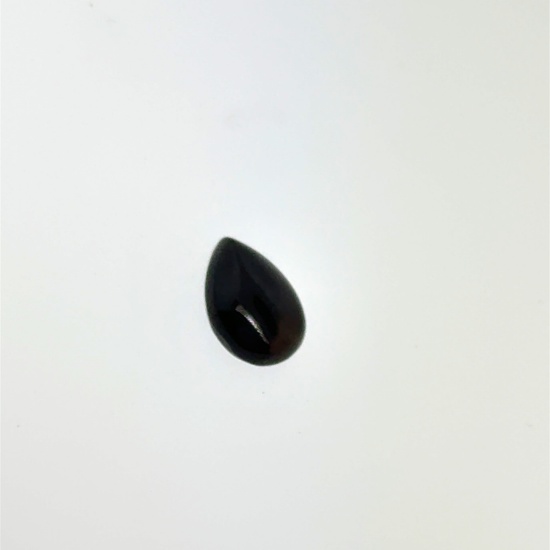 Black Onyx Teardrop Cabochon 1.55ct 7x10mm