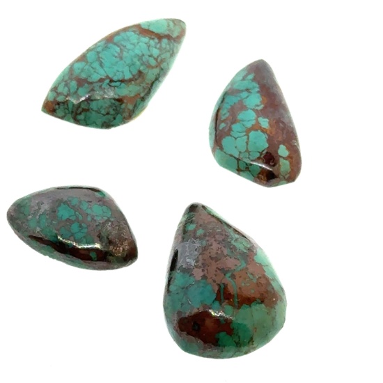 4 x Turquoise Pieces 42.6ct