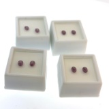4 x 1.85ct Matched Pair Rhodolite Gemstones
