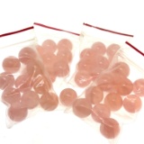 40 x 15mm Rose Quartz Spheres