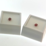 2 x Oval Cut Red Labradorite Gemstones 7x5mm .45ct