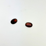 Matched Oval Cut Garnet Pair 4x6mm .8ct
