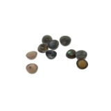 10 x Labradorite Cabochon 4mm 2.7ct