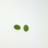 Matched Pair Nephrite Jade Cabochon 5.6x3.2mm