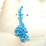 Large Lot Turquoise Half Spheres 2.5mm