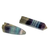 2 x Flourite Crystals 37.5ct