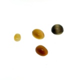 4 x Agate Cats Eye Cabochon 4.85ct