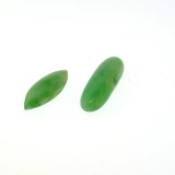 2 x Polished Jade Oblongs 4.9ct