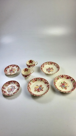 Copeland Spode English Bouquet Tea Cup and Saucre Luncheon Set