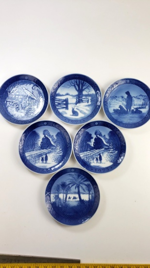 6 X Royal Copenhagen Christmas Collectors Plates 1978 1976 1973 1972 1971 1973