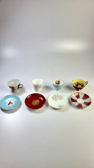 4 x Cups and Saucers - Foley, Hammersly, Nanrich,