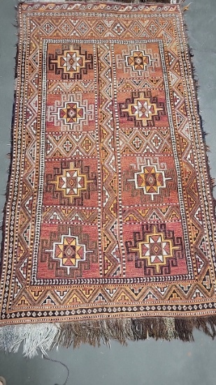 Vintage Afghan Morracan Rug 40"x71"
