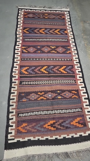 Vintage Afghan Rug 44"x110"