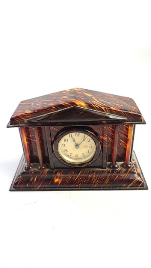 Vintage Celluloid Clock - Ticking, not timed