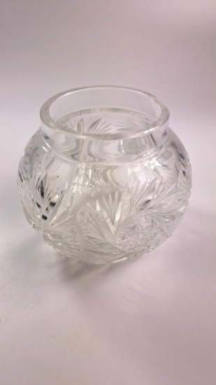 American Brilliant Cut Glass Vase/Bowl