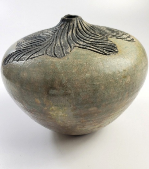 Art Pottery Vase 2006 Signed Mathie