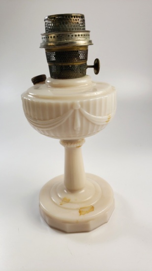 Vintage Alladin Milk Glass Oil Lamp Base (no shade)