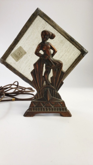 Art Deco Balloon / Silouhette Lamp (replaced glass) Original Wiring10