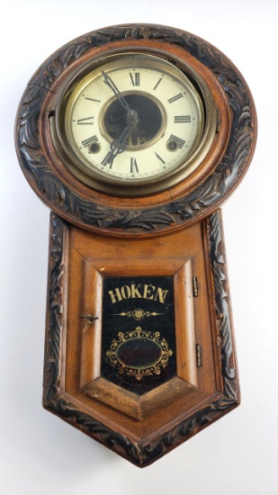 Vintage Nardan / Hoken Regulator Clock with Pendulum and Key Needs Service
