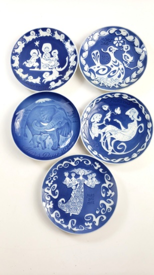 5 X Bing and Grondahl Mothers Day Plates 1974 1986 1973 1975 1972